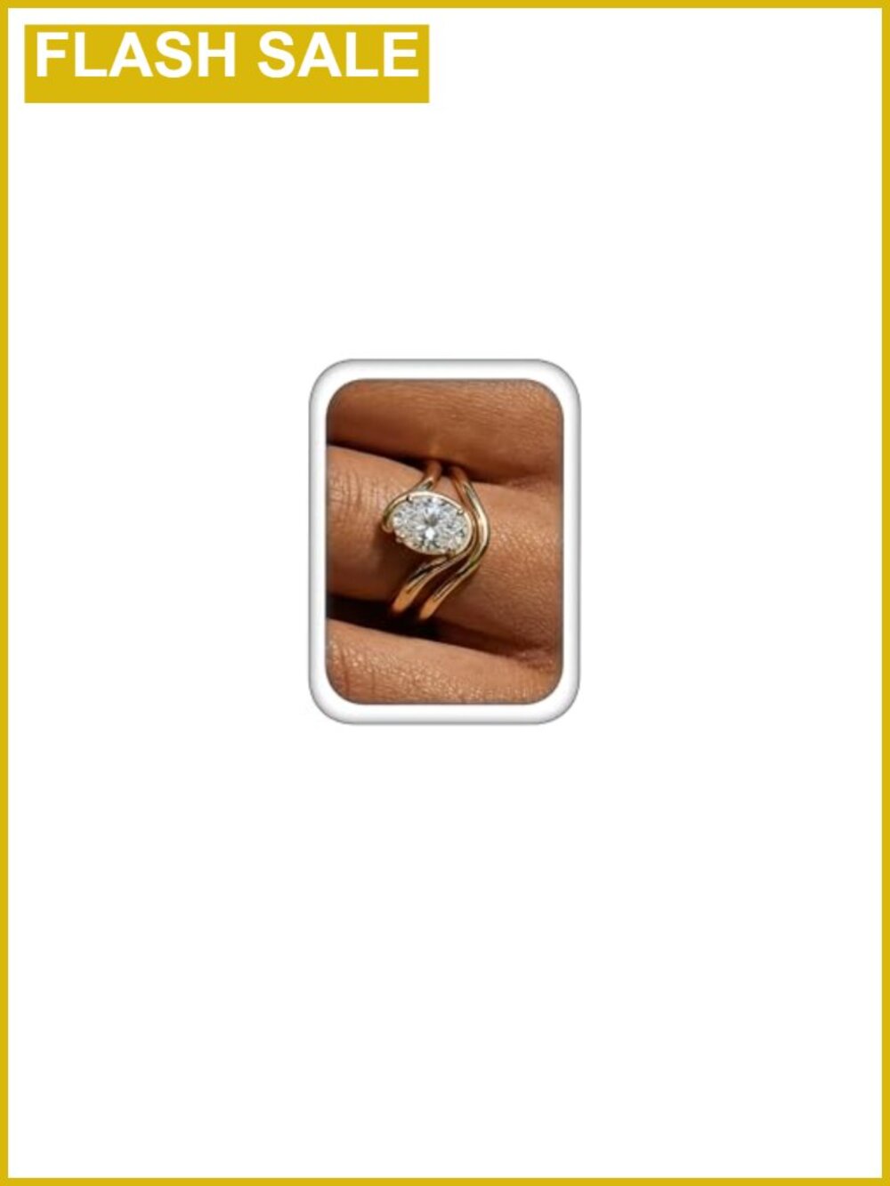 14K Gold Plated Stacking Rings CZ Wedding Band Set Size 10